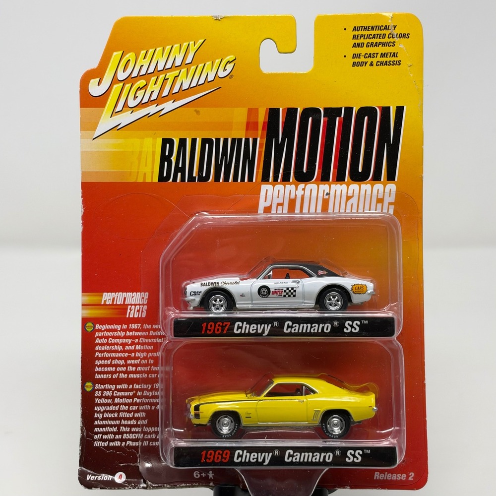 Johnny Lightning Baldwin Motion 1967 & 1969 Chevy Camaro SS 2-Pack 2021 Rel 2
